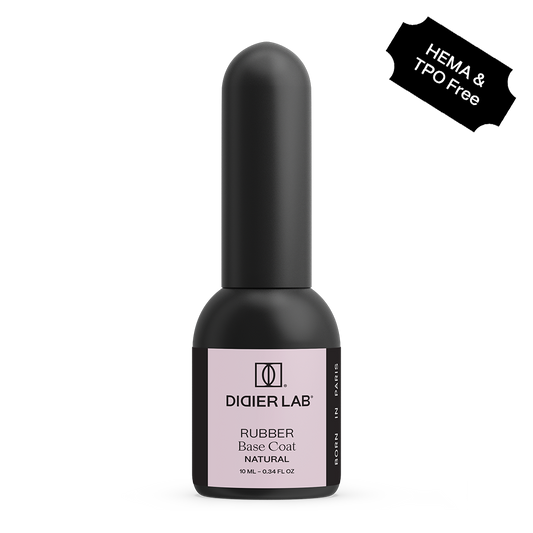 Rubber base coat "Didier Lab", natural, HEMA och and TPO-fri, 10ml