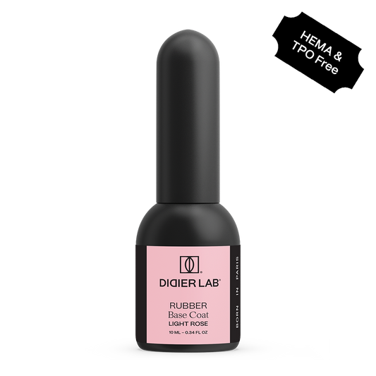 Gel polish, Rubber base coat, light rose, HEMA och and TPO-fri, 10ml