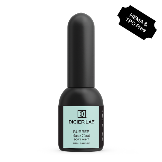 Gel polish, Rubber base coat, soft mint, HEMA och TPO-fri, 10ml
