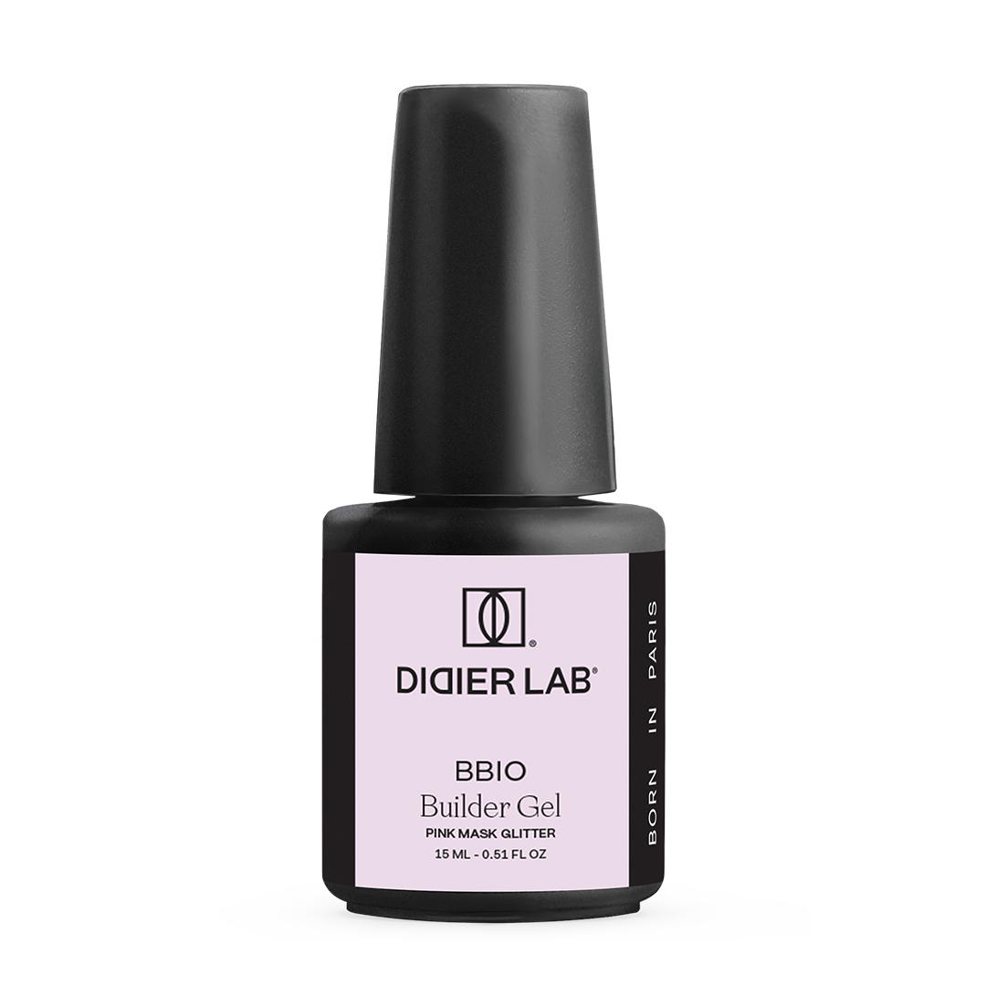 BBIO Builder Gel In Bottle - Pink Mask Glitter, 15 ml