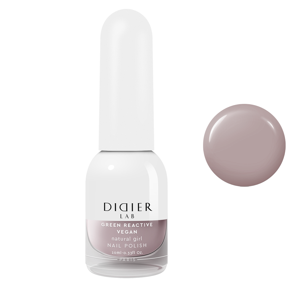 Green reactive, vegan nail polish "Didier Lab", natural girl, 10ml