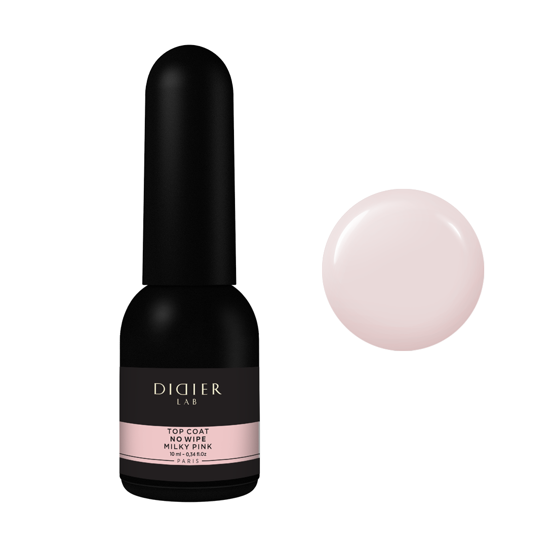 Top coat no wipe "Didier lab", Milky Pink, HEMA och TPO-fri, 10ml