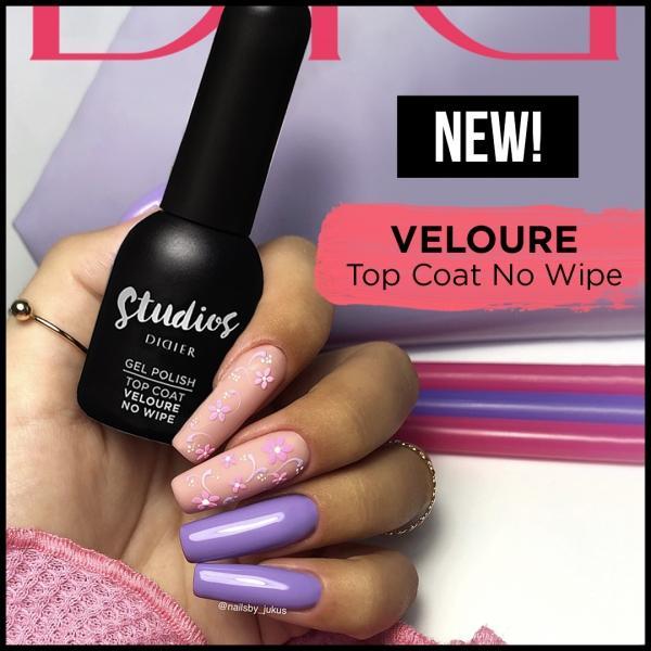 Gel Polish "Studios Didier", Velvet (Matt) Top coat No wipe, 8ml
