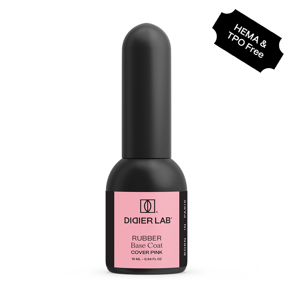 Rubber base coat "Didier Lab", cover pink, HEMA och TPO-fri, 10ml