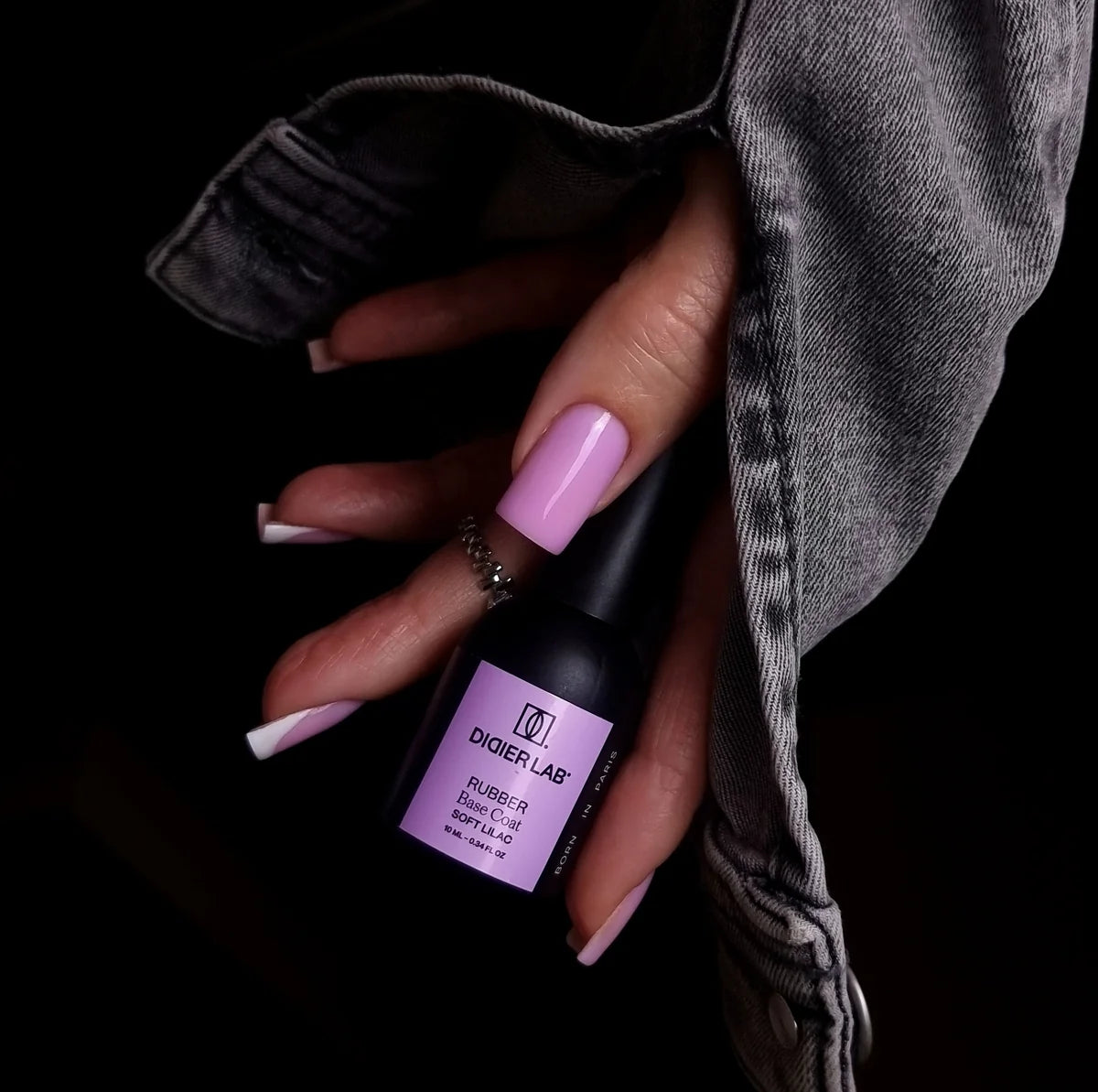 Rubber Base Coat, Soft Lilac, HEMA & TPO-fri, DidierLab, 10 ml