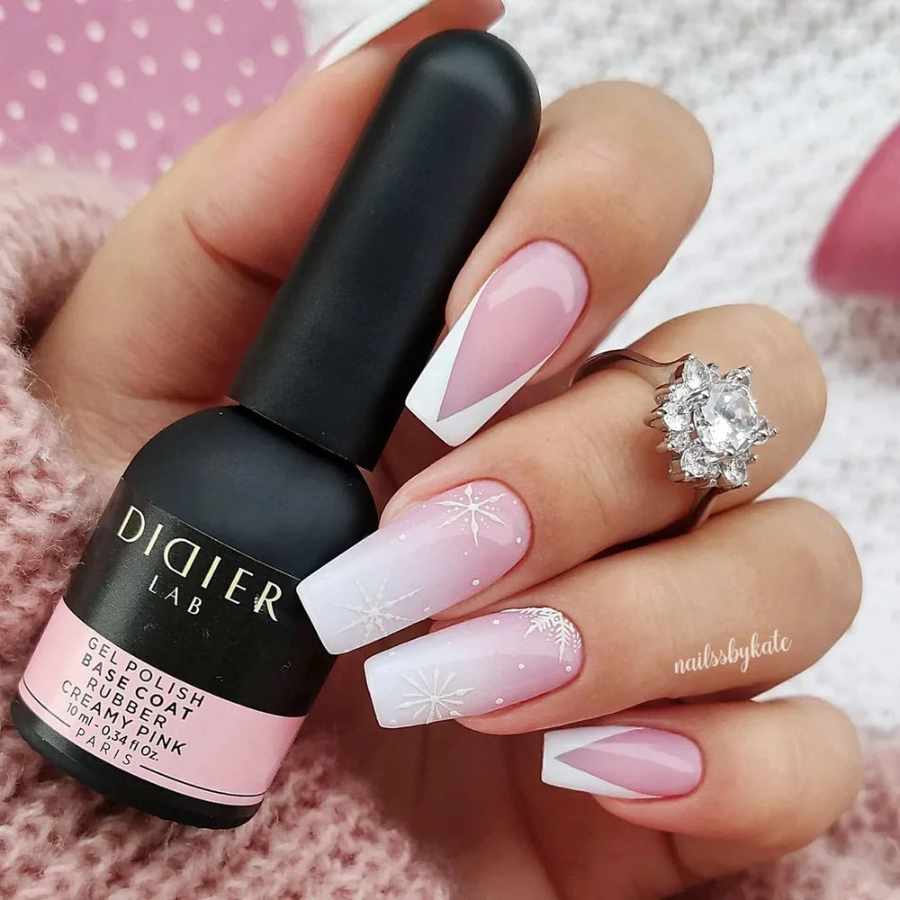 Rubber Base Coat, Creamy Pink, HEMA & TPO-fri, DidierLab, 10 ml