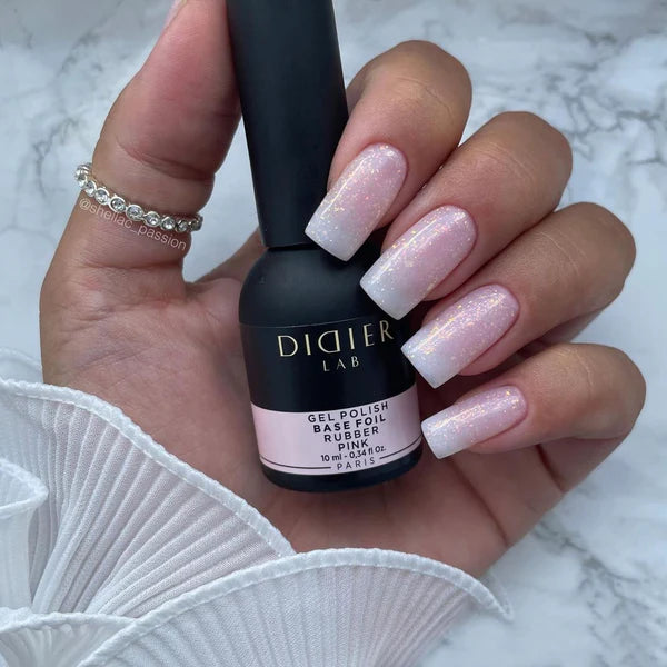 Gel polish, Rubber base foil, pink  , 10ml