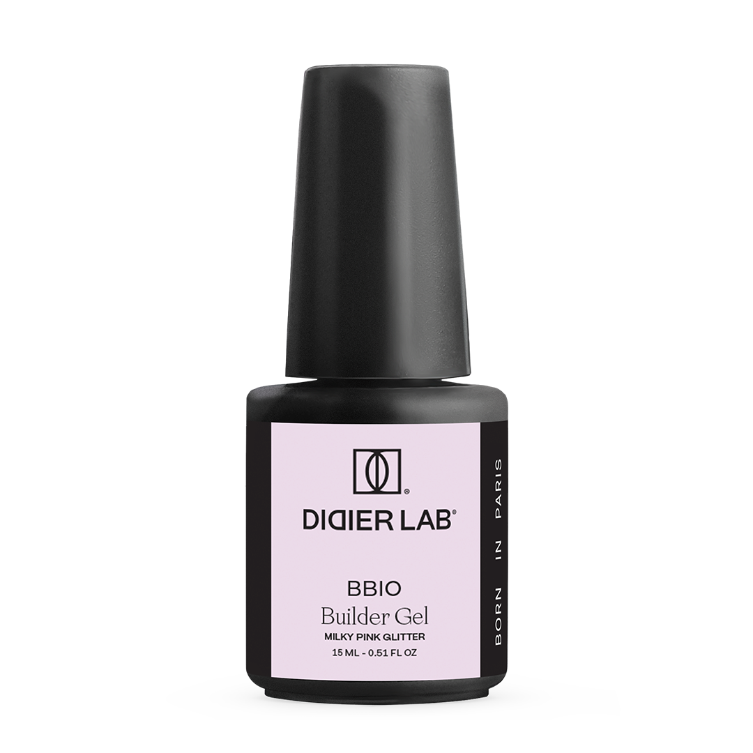 Builder Gel BBIO "Didier Lab" Milky Pink Glitter, 15ml