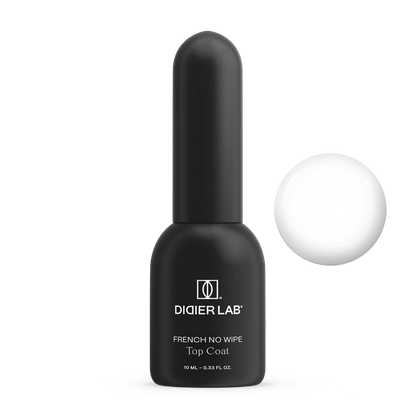 Top Coat för gellack, French, No Wipe, HEMA- & TPO-fri, Didier Lab, 10 ml