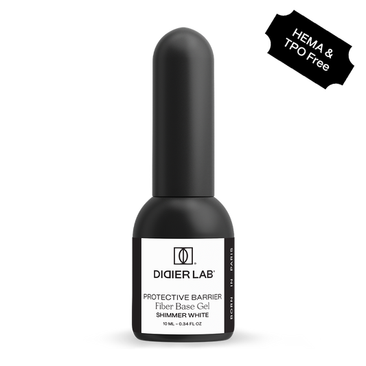 Fiber base gel "Didier Lab", Shimmer White, HEMA och TPO-fri,10ml