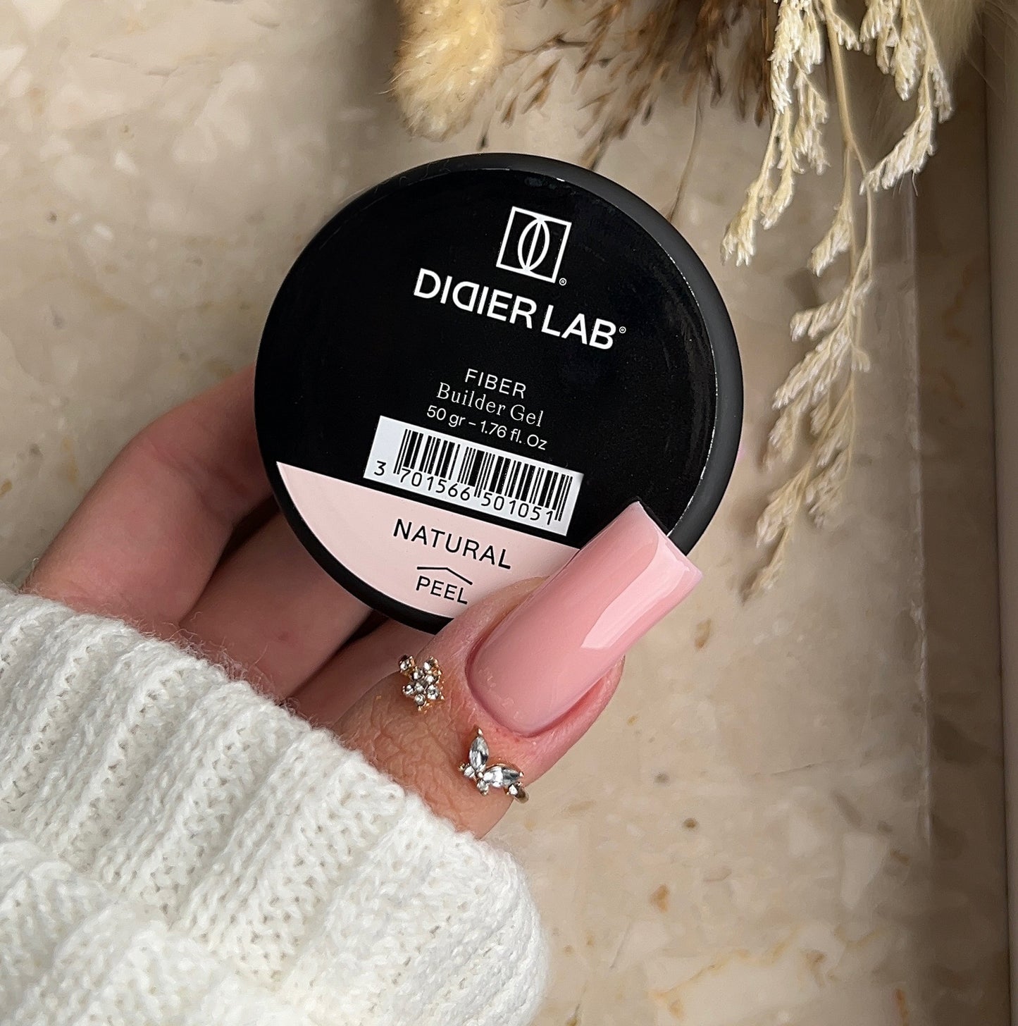 Fiber builder gel "Didier Lab", Natural,HEMA och TPO-fri 50gr