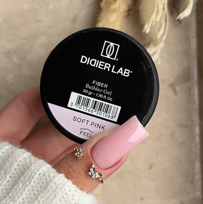 Fiber builder gel "Didier Lab", Soft Pink,HEMA och TPO-fri 50gr