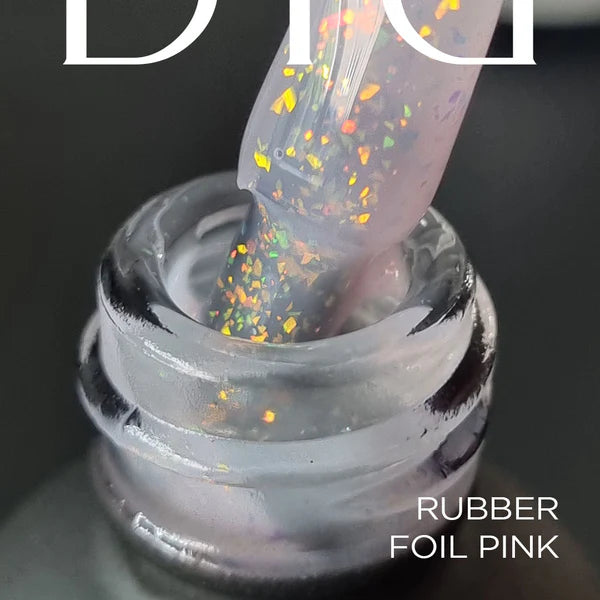 Gel polish, Rubber base foil, pink  , 10ml