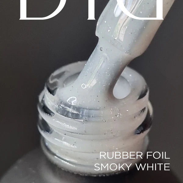 Gel polish, Rubber base foil, smoky white , 10ml