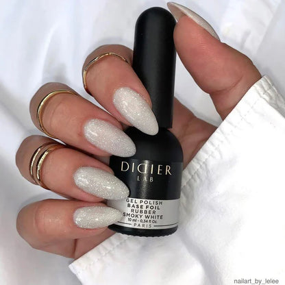 Gel polish, Rubber base foil, smoky white , 10ml