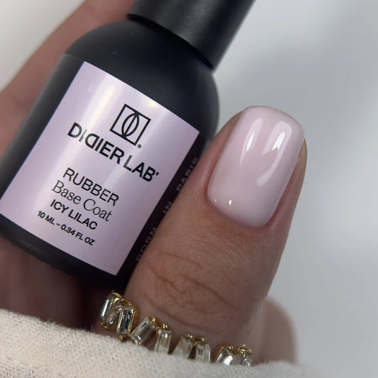 Rubber Base Coat, Icy Lilac, HEMA & TPO-fri, DidierLab, 10 ml