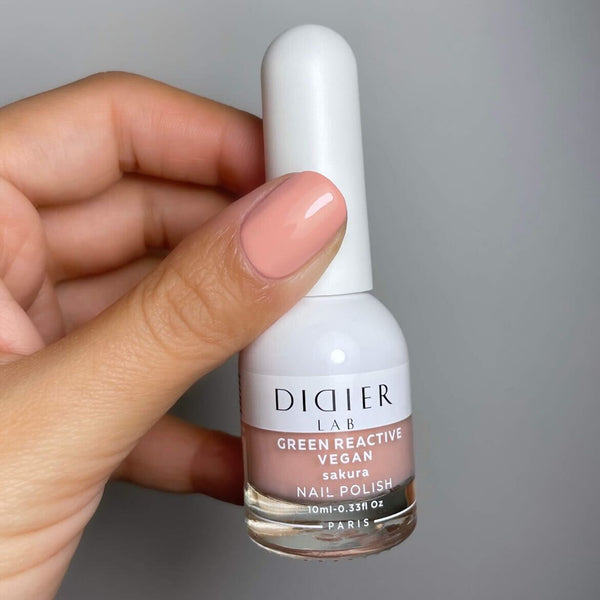 Green reactive, vegan nail polish "Didier Lab", sakura, 10ml