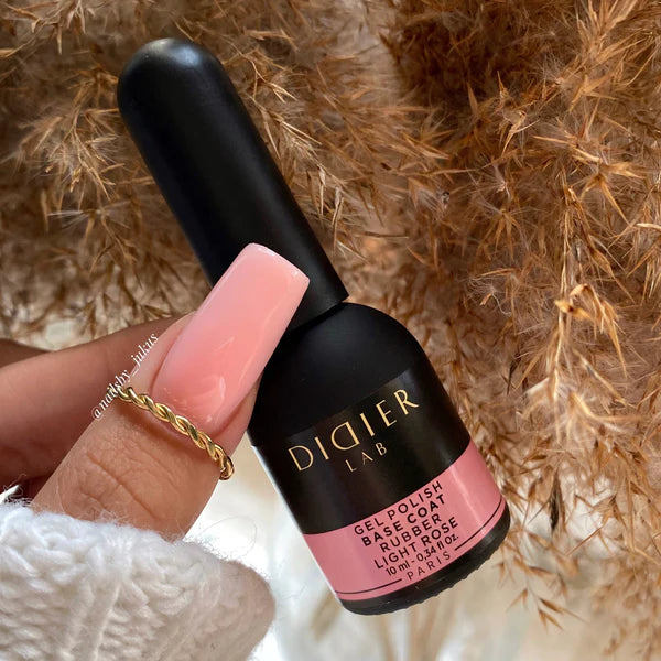 Gel polish, Rubber base coat, light rose, 10ml