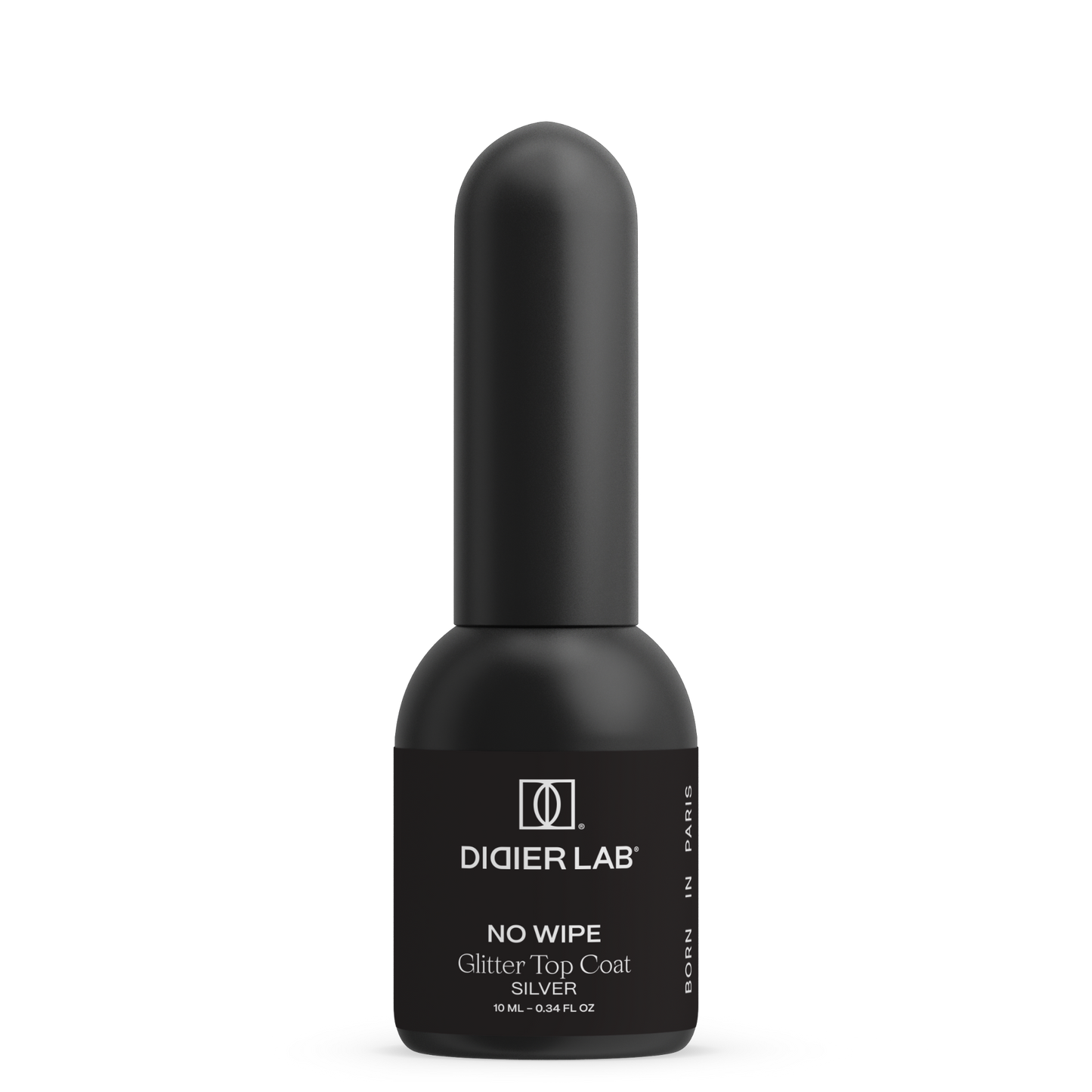 Gel polish "Didier Lab", Glitter Top coat, silver, 10 ml