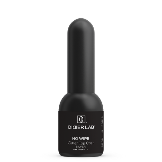 Gel polish "Didier Lab", Glitter Top coat, silver, 10 ml