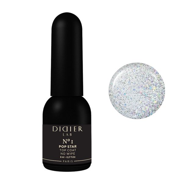 Gel polish Top coat no wipe "Didier Lab", Pop Star, No1