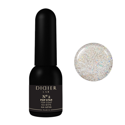Gel polish Top coat no wipe "Didier Lab", Pop Star, No2