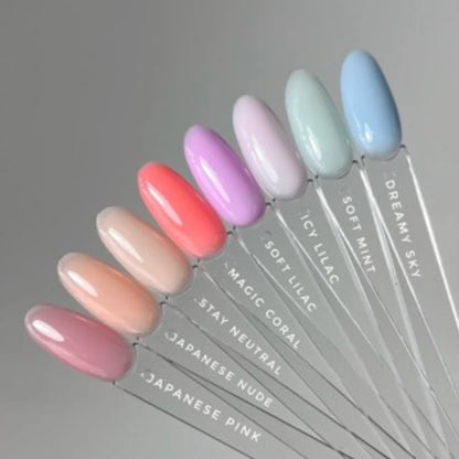 Rubber Base Coat, Japanese Pink, HEMA & TPO-fri, DidierLab, 10 ml