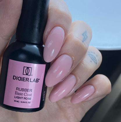 Gel polish, Rubber base coat, light rose, 10ml