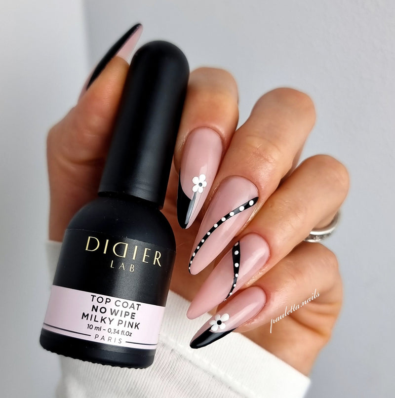 Top coat no wipe "Didier lab", Milky Pink, 10ml