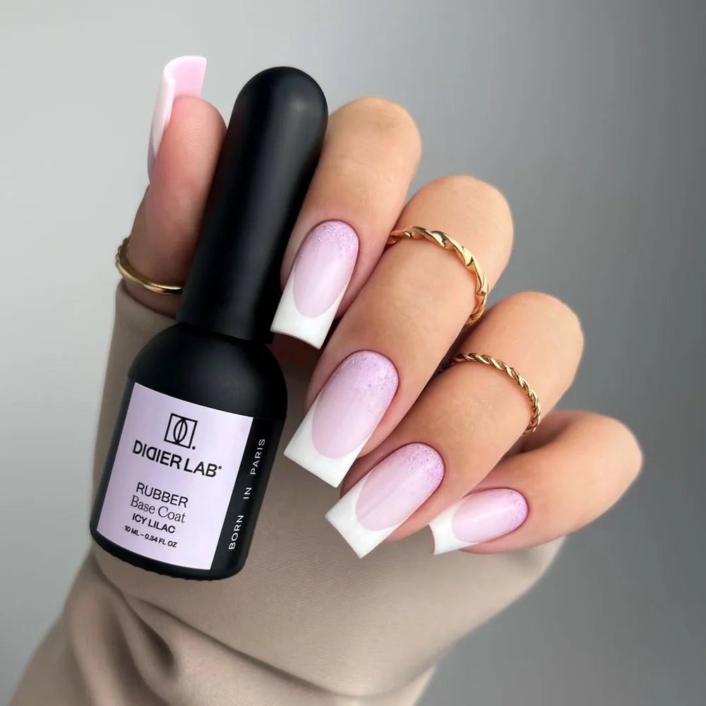 Rubber Base Coat, Icy Lilac, HEMA & TPO-fri, DidierLab, 10 ml