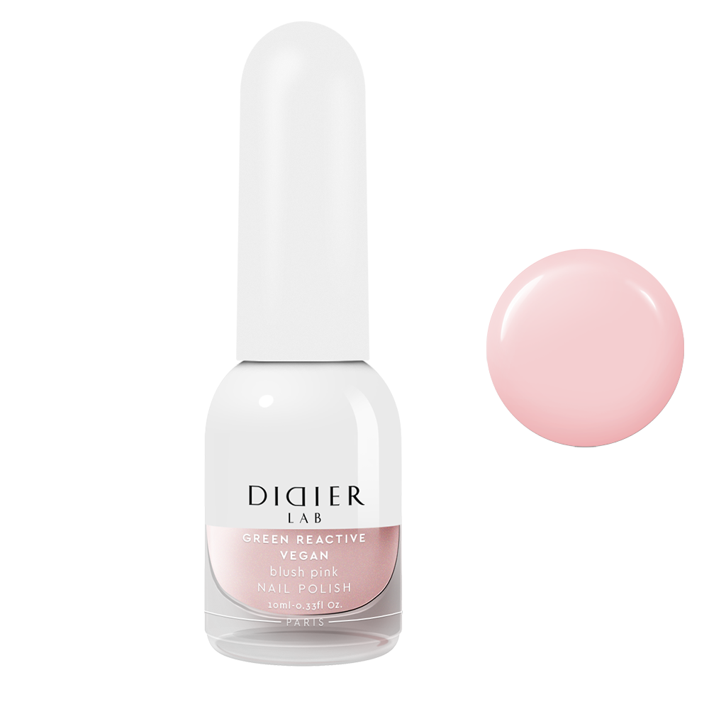 Green reactive, vegan nail polish "Didier Lab", blush pink, 10ml