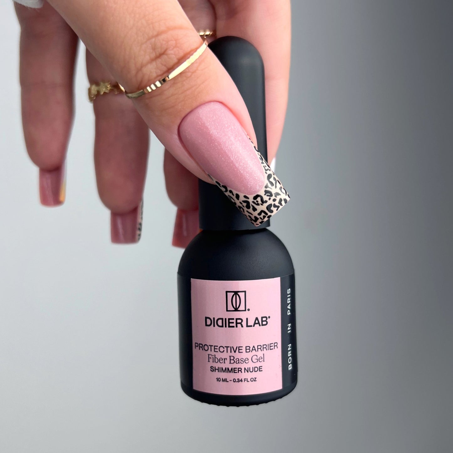Fiber base gel "Didier Lab", Shimmer Nude, 10ml