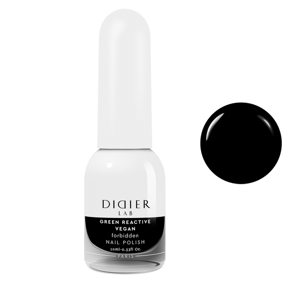 Green reactive, vegan nail polish "Didier Lab", forbidden, 10ml