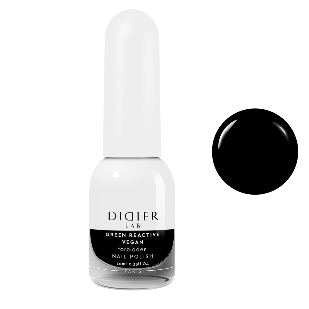 Green reactive, vegan nail polish "Didier Lab", forbidden, 10ml