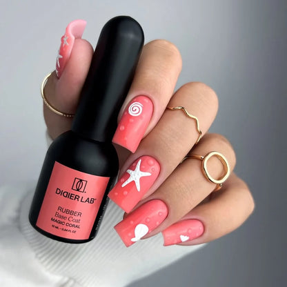 Rubber Base Coat, Magic Coral, HEMA & TPO-fri, DidierLab, 10 ml