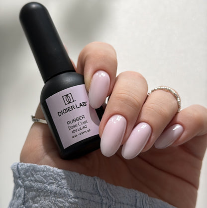 Gel polish, Rubber base coat, icy lilac , 10ml