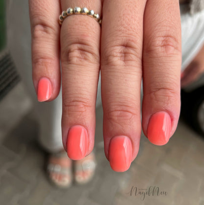 Gel polish, Rubber base coat, magic coral, 10ml