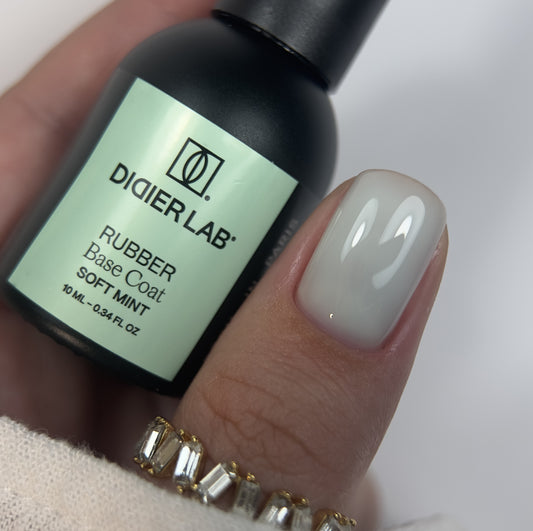 Rubber Base Coat, Soft Mint, HEMA & TPO-fri, DidierLab, 10 ml