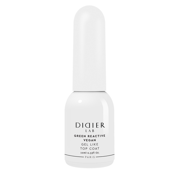 Green reactive, vegan gel like top coat "Didier Lab", 10ml