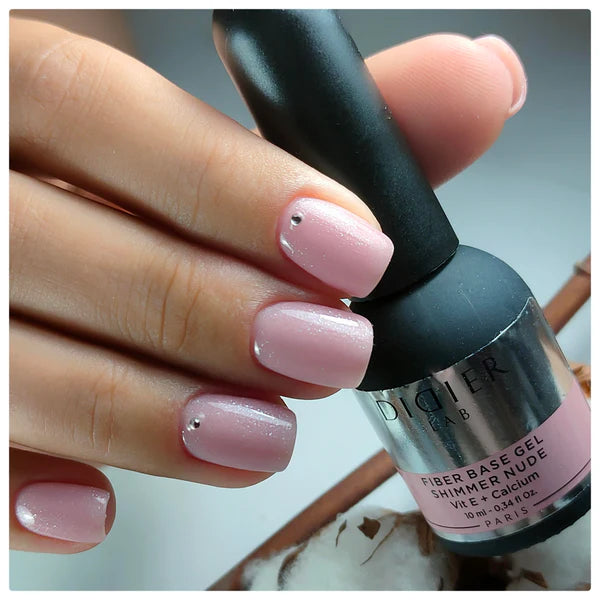 Fiber base gel "Didier Lab", Shimmer Nude, 10ml