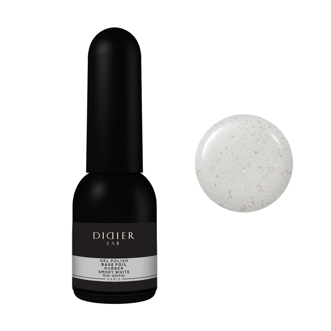 Gel polish, Rubber base foil, smoky white , 10ml