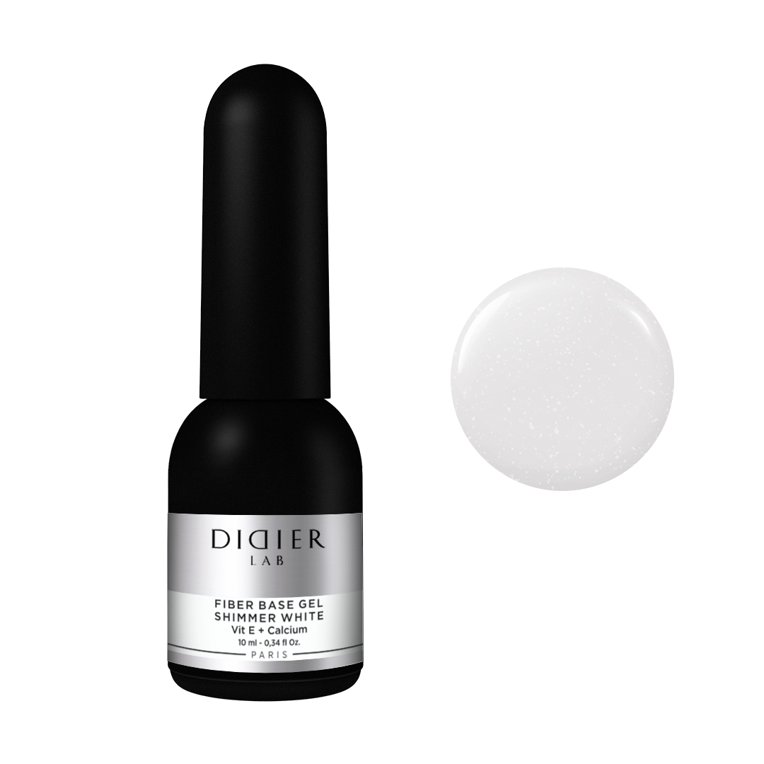 Fiber base gel "Didier Lab", Shimmer White, 10ml