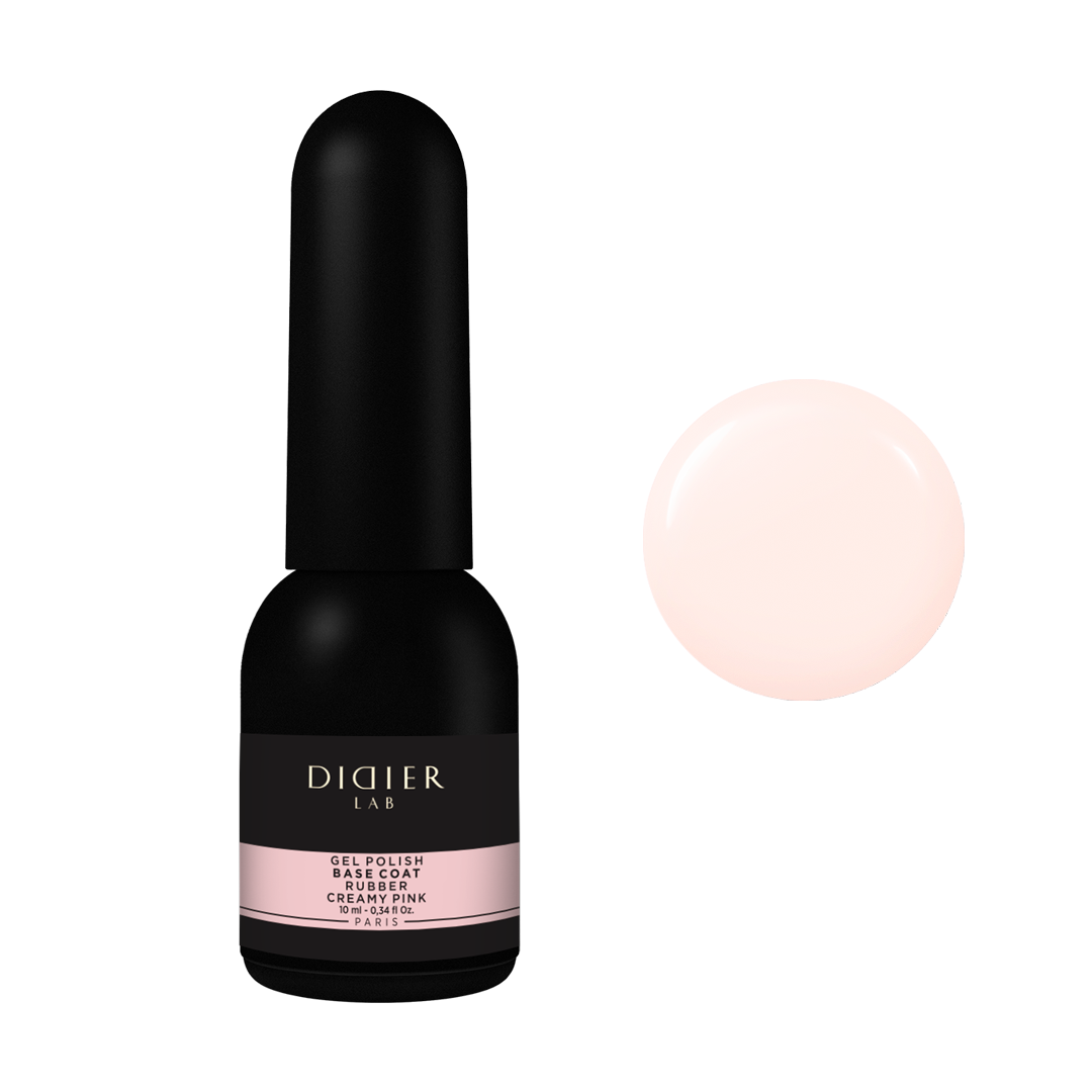 Gel polish, Rubber base coat, creamy pink, 10ml