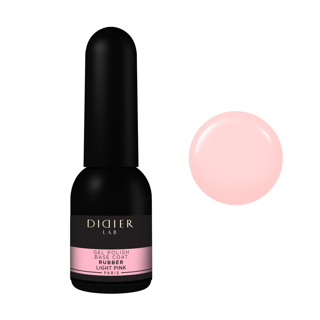 Rubber base coat "Didier Lab", light pink, 10ml