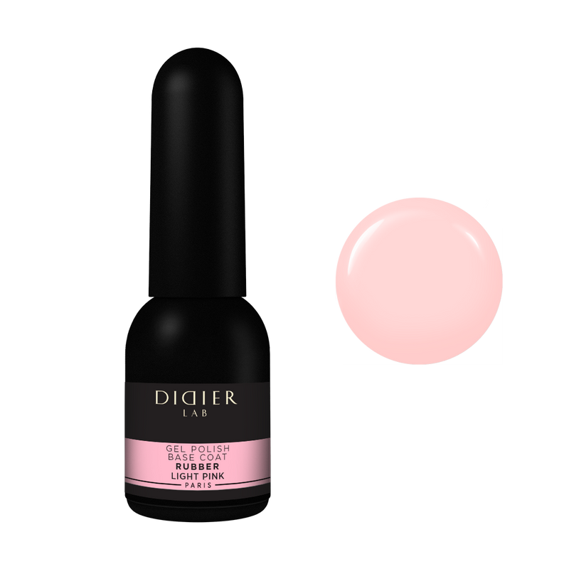 Rubber base coat "Didier Lab", light pink, 10ml