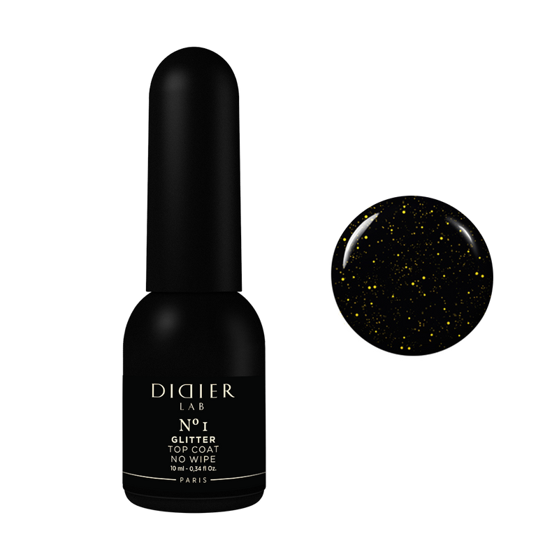 Gel polish "Didier Lab", Glitter Top coat, No1, 10ml