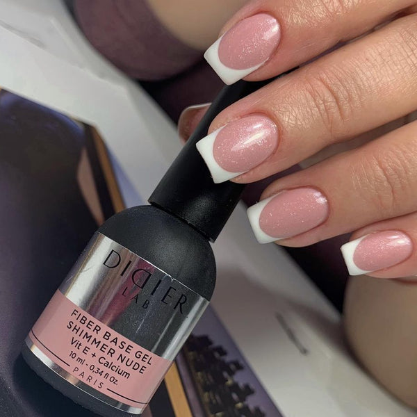 Fiber base gel "Didier Lab", Shimmer Nude, 10ml